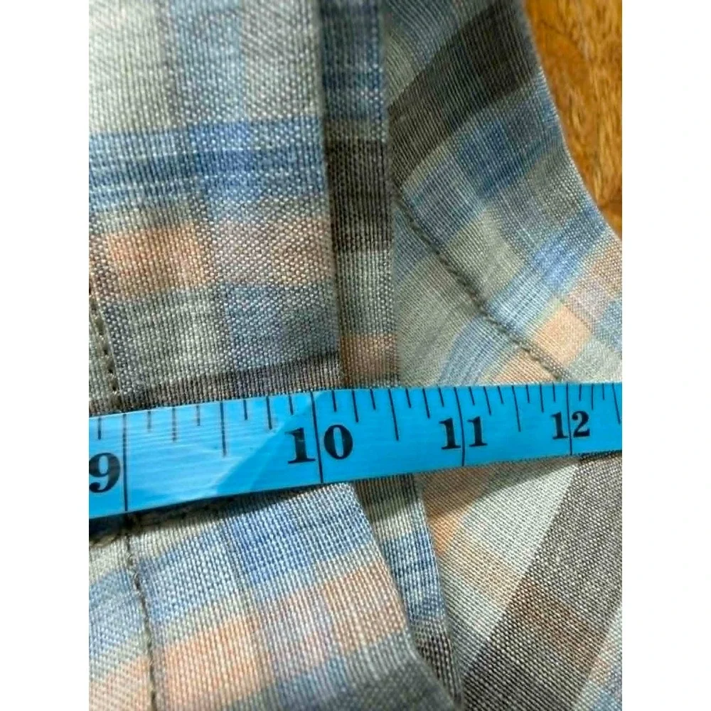 New Tommy Bahama Mens 40 Plaid Linen Tencel Shorts Blue Orange‎ Paradise Nation